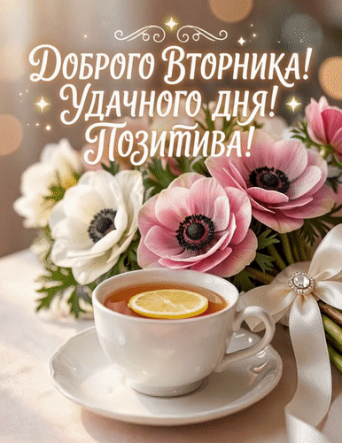 Анимированная открытка Доброго вторника