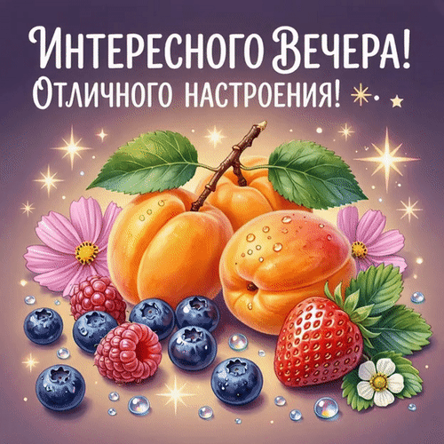 Анимированная открытка Интересного вечера