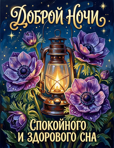 Анимированная открытка Спокойной ночи