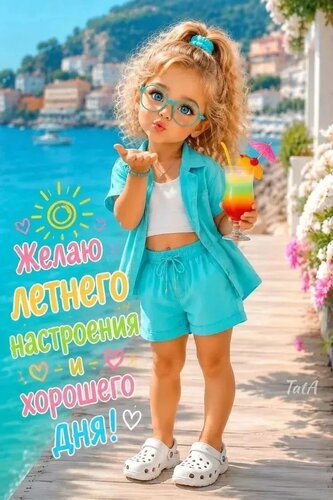 Открытка Желаю летнего настроения и хорошего дня