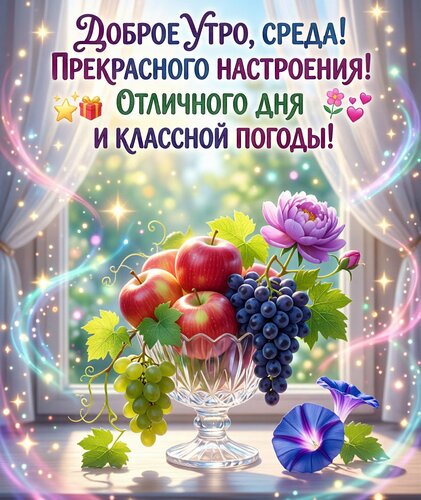 Открытка Доброе утро, среда