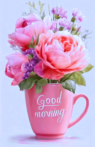 Анимированная открытка Good morning