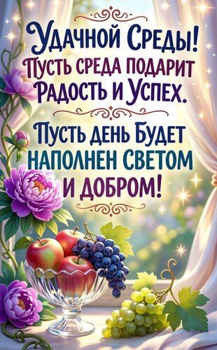 Открытка Удачной среды