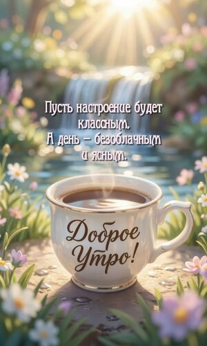 Открытка Пусть настроение будет классным, А день — безоблачным и ясным.