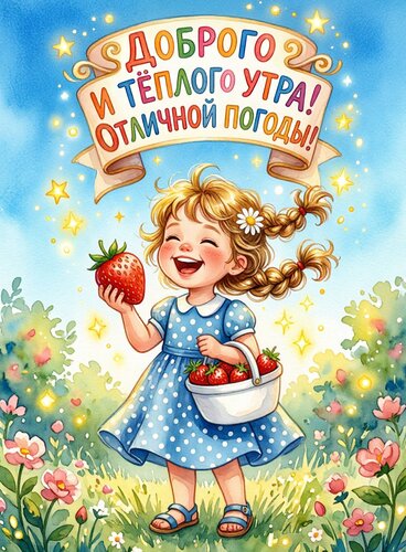 Открытка Доброго и теплого утра