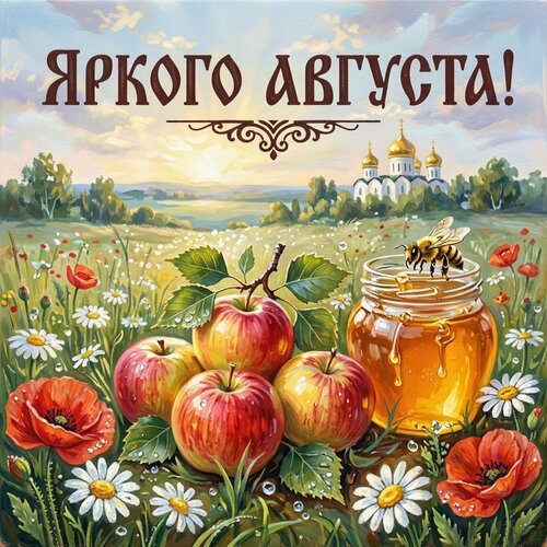 Открытка Яркого августа!