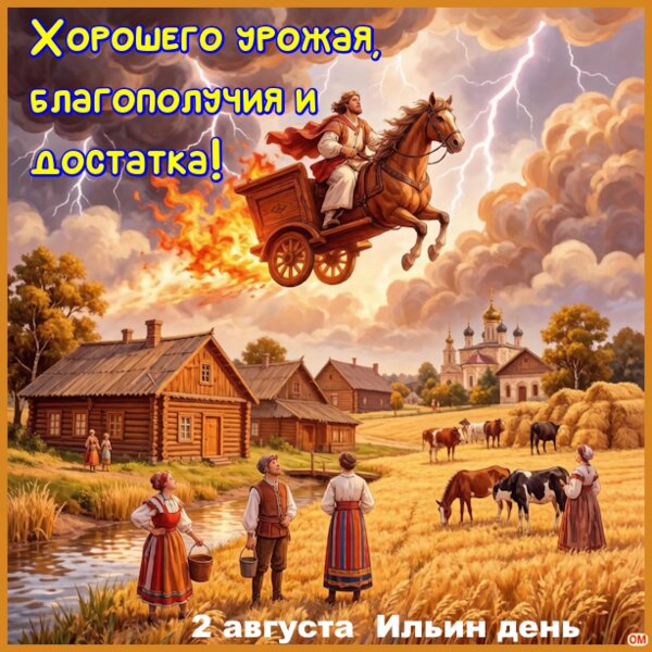 Открытка Ильин день 