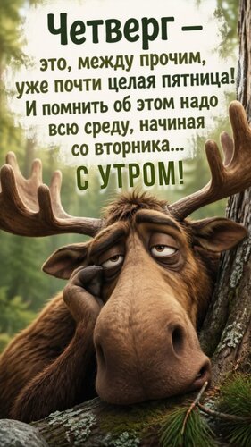 Открытка Четверг. С утром!