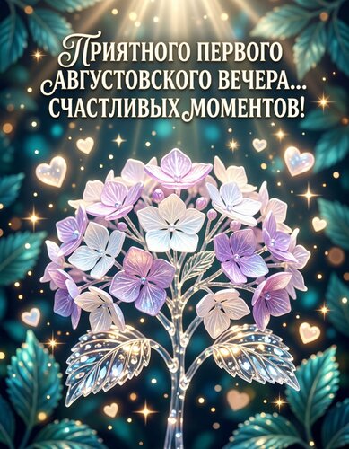 Открытка Первый августовский вечер