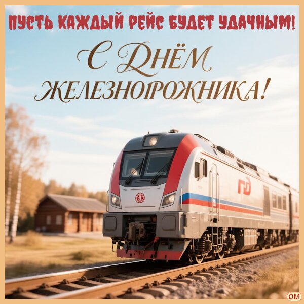 Открытка День железнодорожника 2