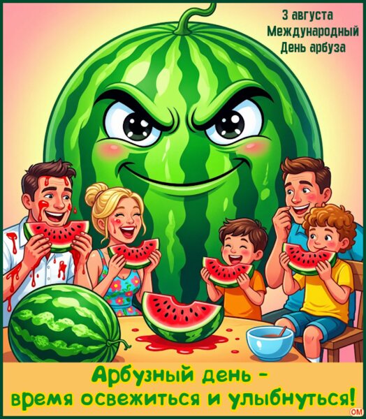 Открытка День арбуза 3