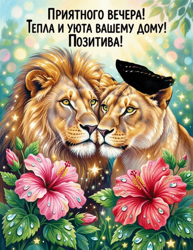 Анимированная открытка Добрый вечер