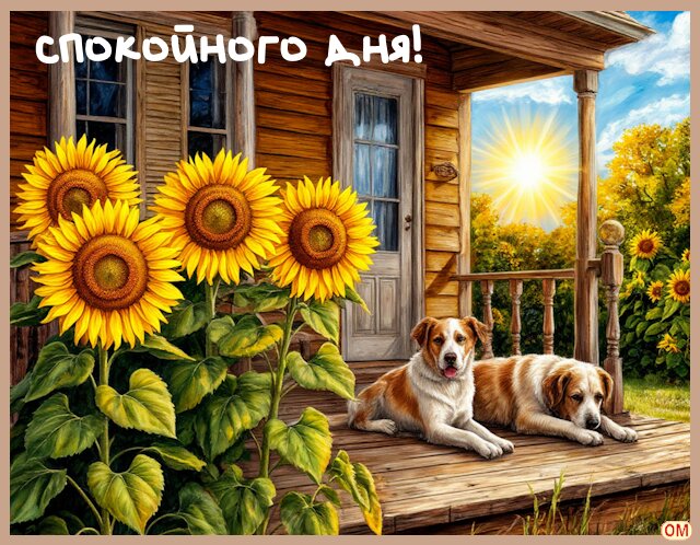 Открытка Спокойного дня!