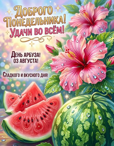 Открытка День арбуза
