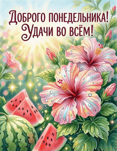 Анимированная открытка Доброго понедельника