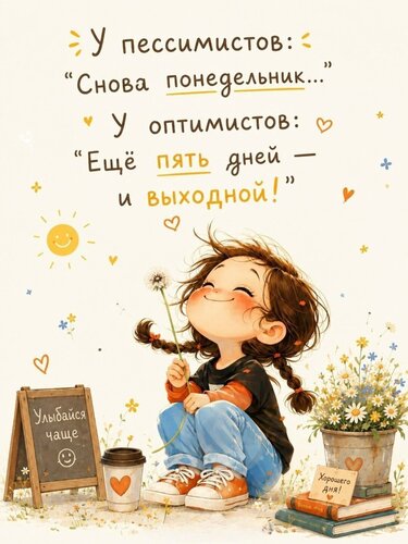 Открытка Понедельник