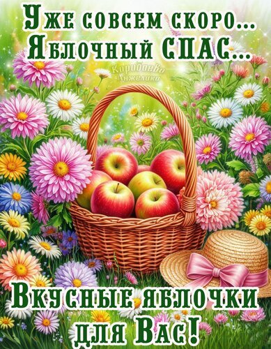 Открытка Яблочки для вас