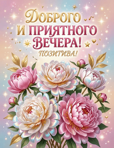 Анимированная открытка Добрый вечер
