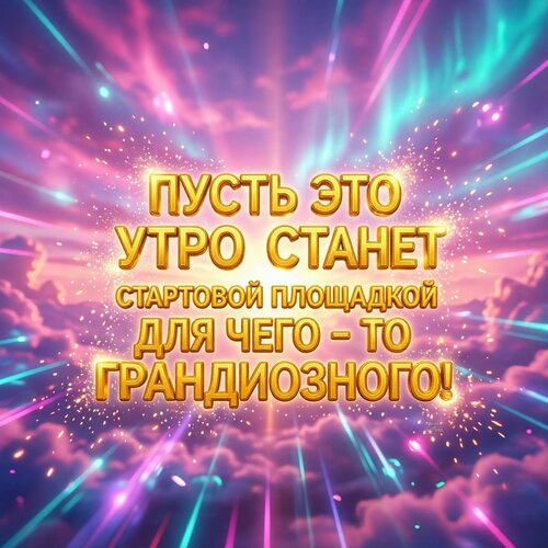 Открытка Пусть это утро станет стартовой площадкой для чего то грандиозного!