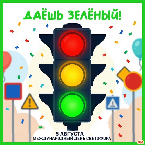 Открытка День светофора