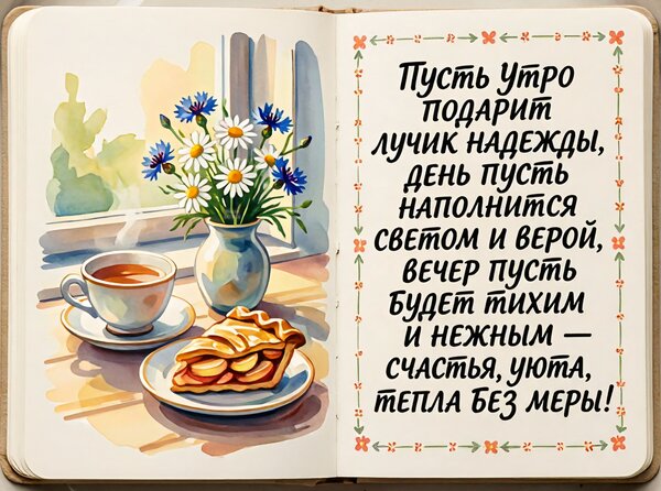 Открытка Пусть утро подарит лучик надежды,
