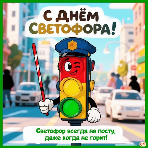 Открытка День светофора