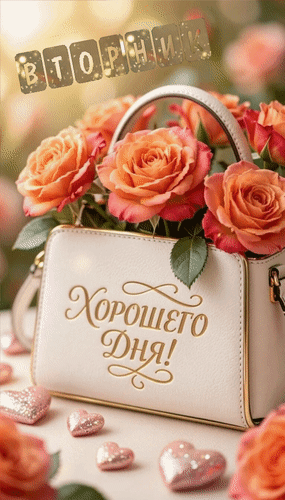 Анимированная открытка Вторник. Хорошего дня!