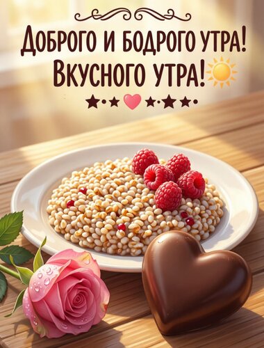 Открытка Доброго и бодрого утра