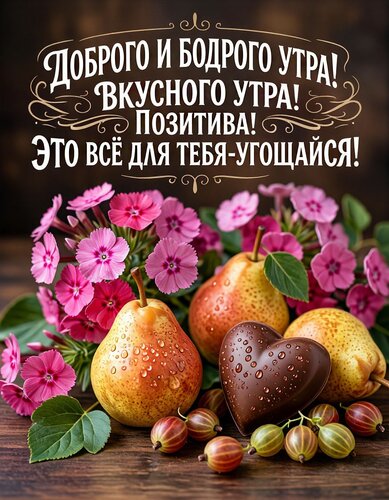 Открытка Доброго и бодрого утра