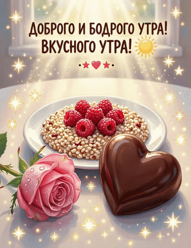 Анимированная открытка Доброго и бодрого утра