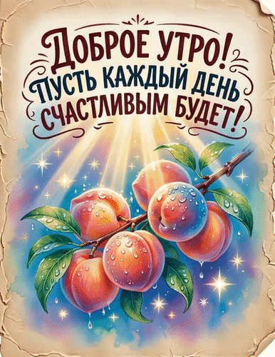 Анимированная открытка Доброе утро