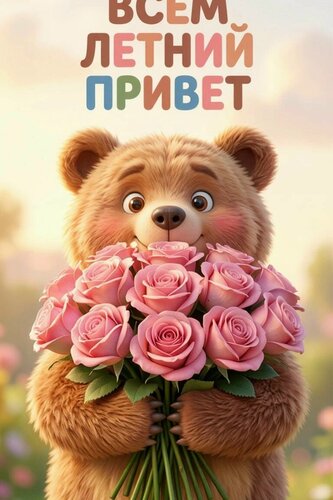 Открытка привет