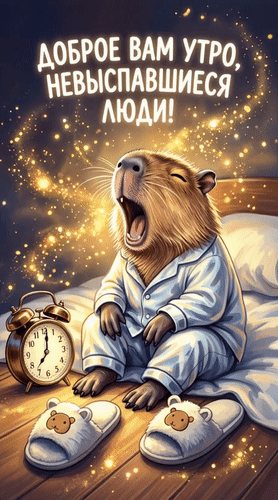 Анимированная открытка Доброе вам утро, не выспавшиеся люди!