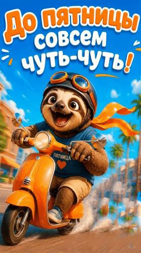 Анимированная открытка До пятницы совсем чуть-чуть!