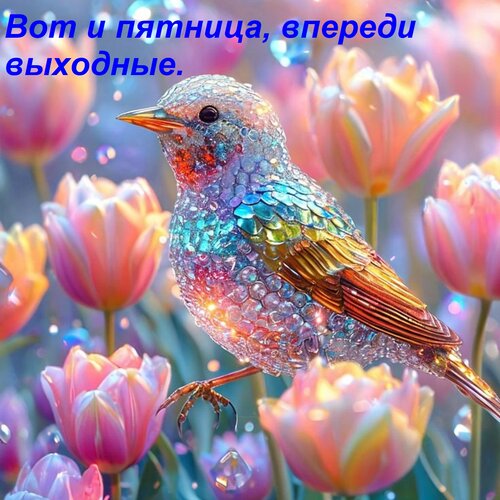 Открытка Вот и пятница, впереди выходные.