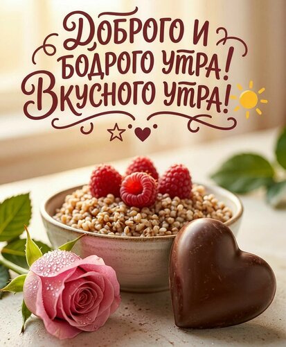 Открытка Доброго и бодрого утра