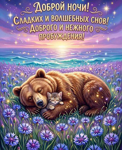 Открытка Спокойной ночи
