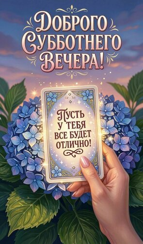 Открытка Доброго субботнего вечера