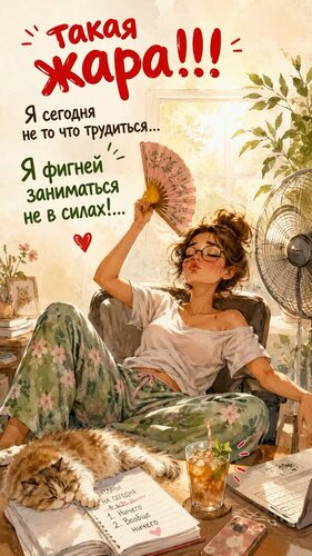 Открытка такая жара
