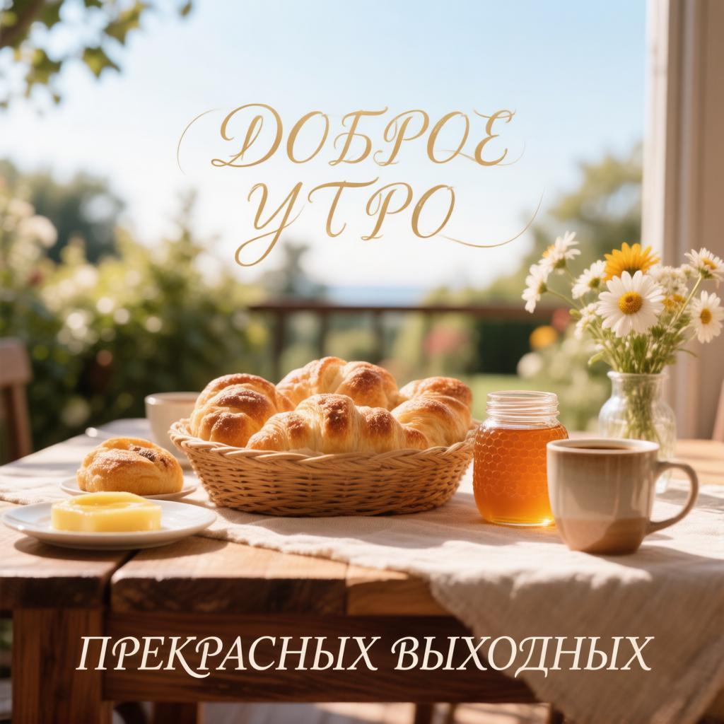 Открытка Доброе утро, Прекрасных выходных