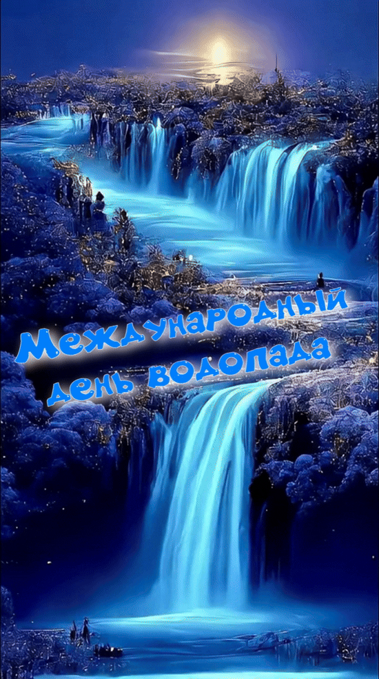 Анимированная открытка Международный день водопада