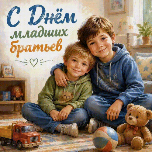 Анимированная открытка С днём младших братьев