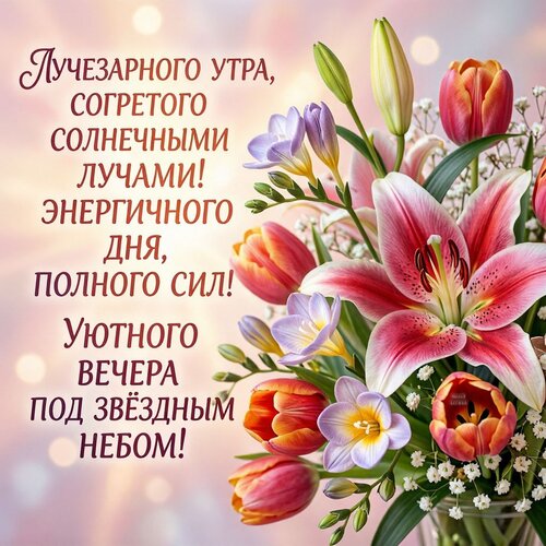 Открытка Лучезарного утра, согретого солнечными лучами!