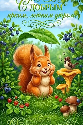Открытка с добрым летним утром