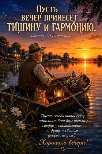 Открытка Хорошего вечера