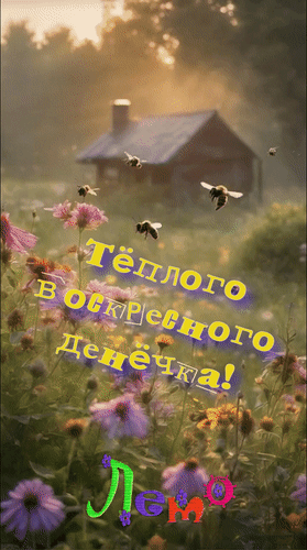 Анимированная открытка Лето. Тёплого воскресного денёчка!