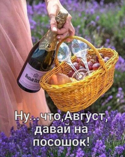 Открытка Август на посошок