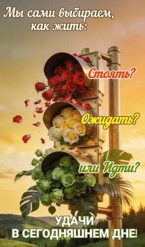 Открытка Удачи в сегодняшнем дне