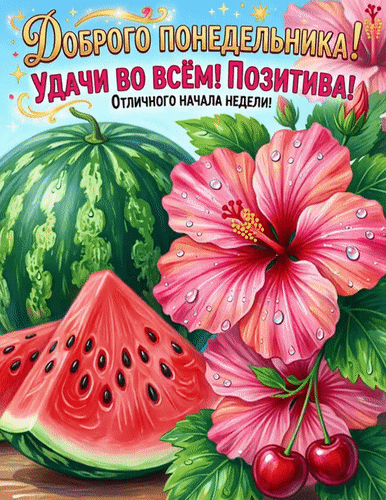 Анимированная открытка Доброго понедельника