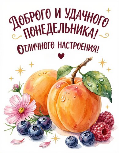 Открытка Доброго и удачного понедельника